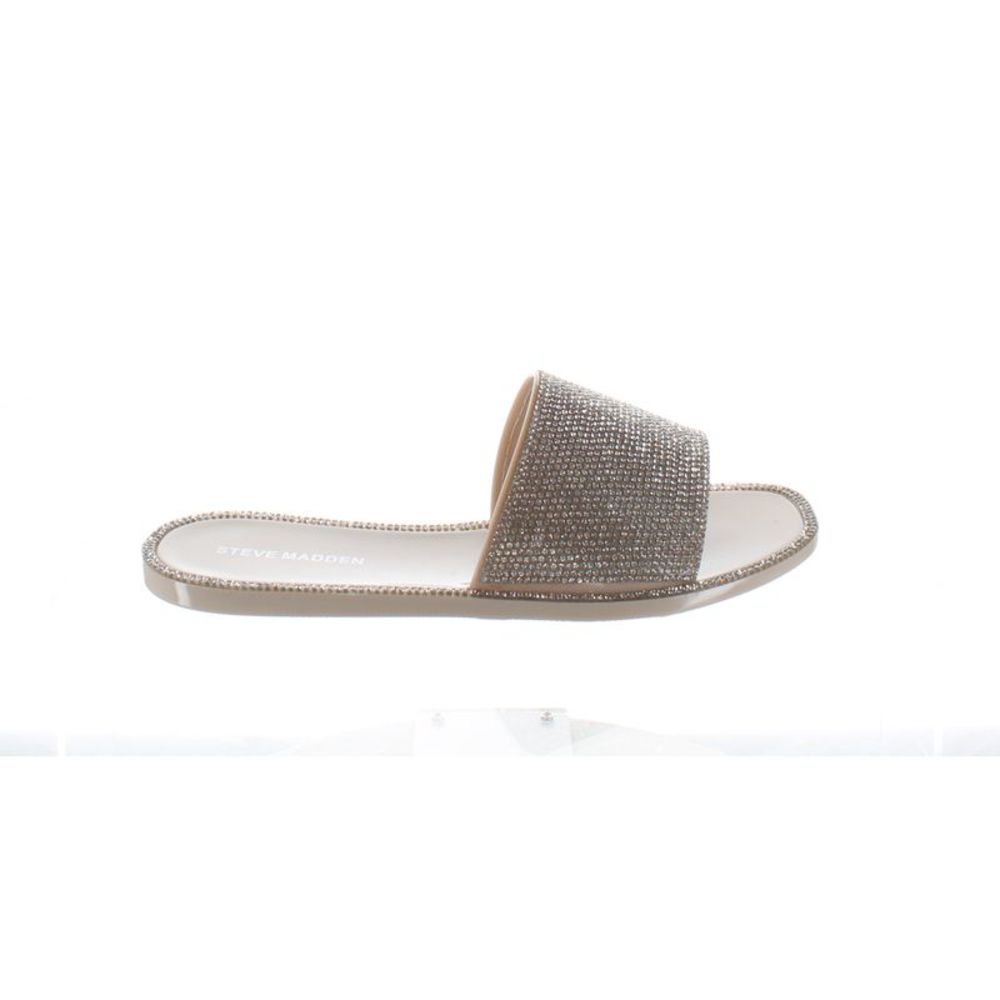 Steve Madden Womens Joyous Beige Slides Size 5 Medium (B, M)